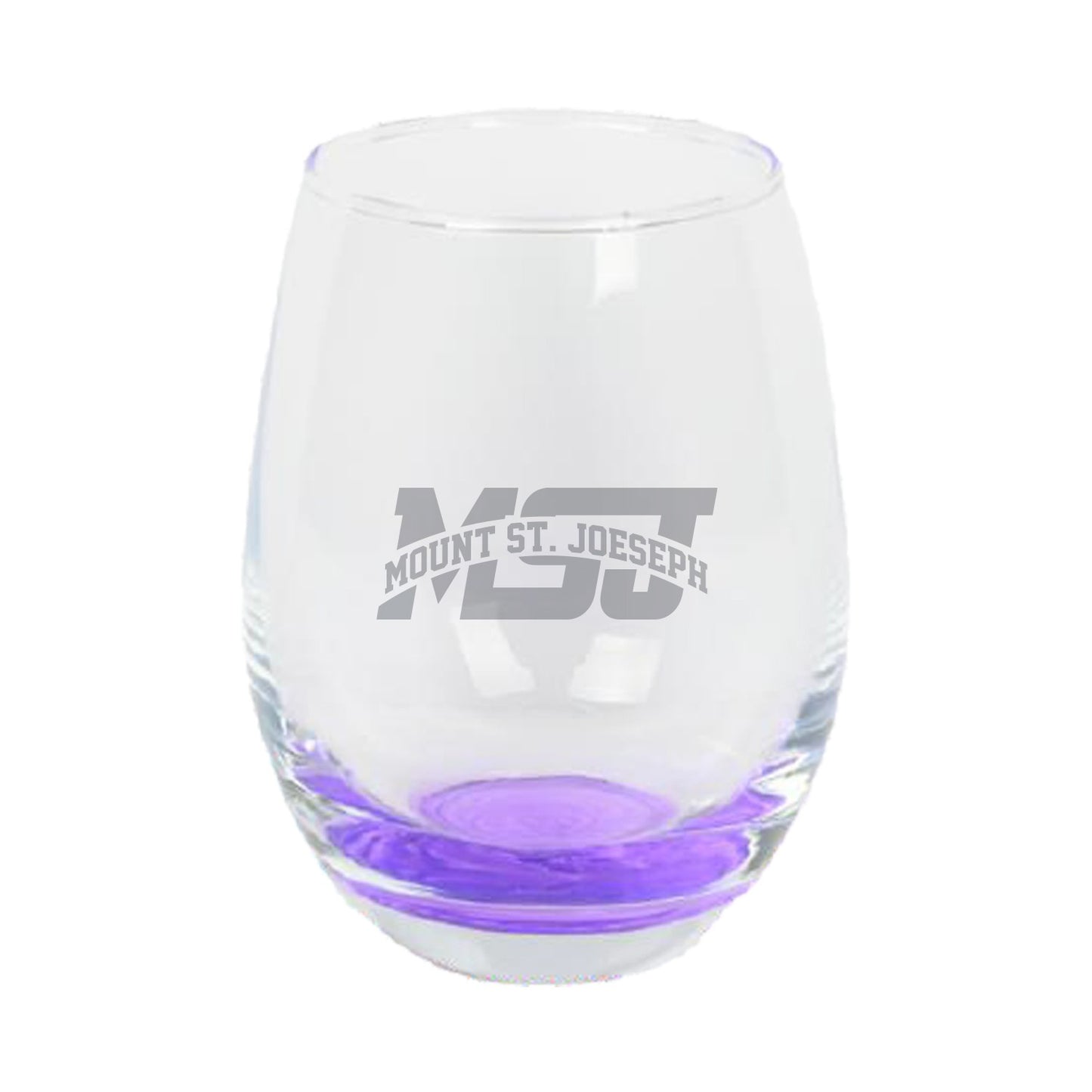 Purple Tinted Base Wine Glass