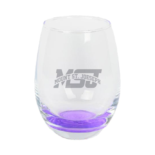 Purple Tinted Base Wine Glass