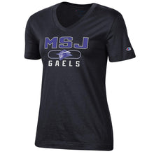Load image into Gallery viewer, Champion Women&#39;s University II V-Neck T-Shirt | Black